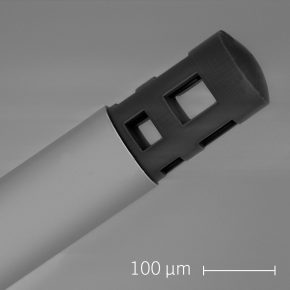 Lens assembly on fiber for disposable endoscopes